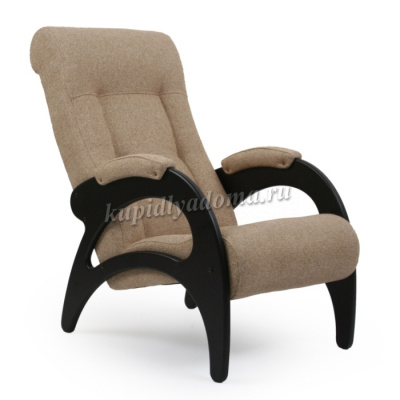 Кресло для отдыха Модель 41 с лозой (Венге/Ткань серая Verona Light Grey)