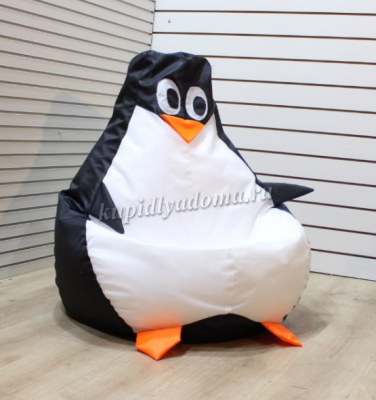 Кресло-мешок Пингвин (Черный/Белый)