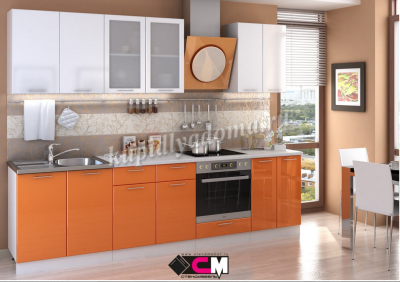Шкаф верхний ШВУ 550 Кухня Ксения (Оранжевый глянец)