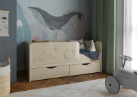 Детская кровать Дельфин Ваниль вариант 2