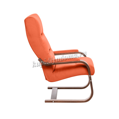 Кресло для отдыха Leset Оскар (Венге/Ткань велюр оранжевый  V 39)